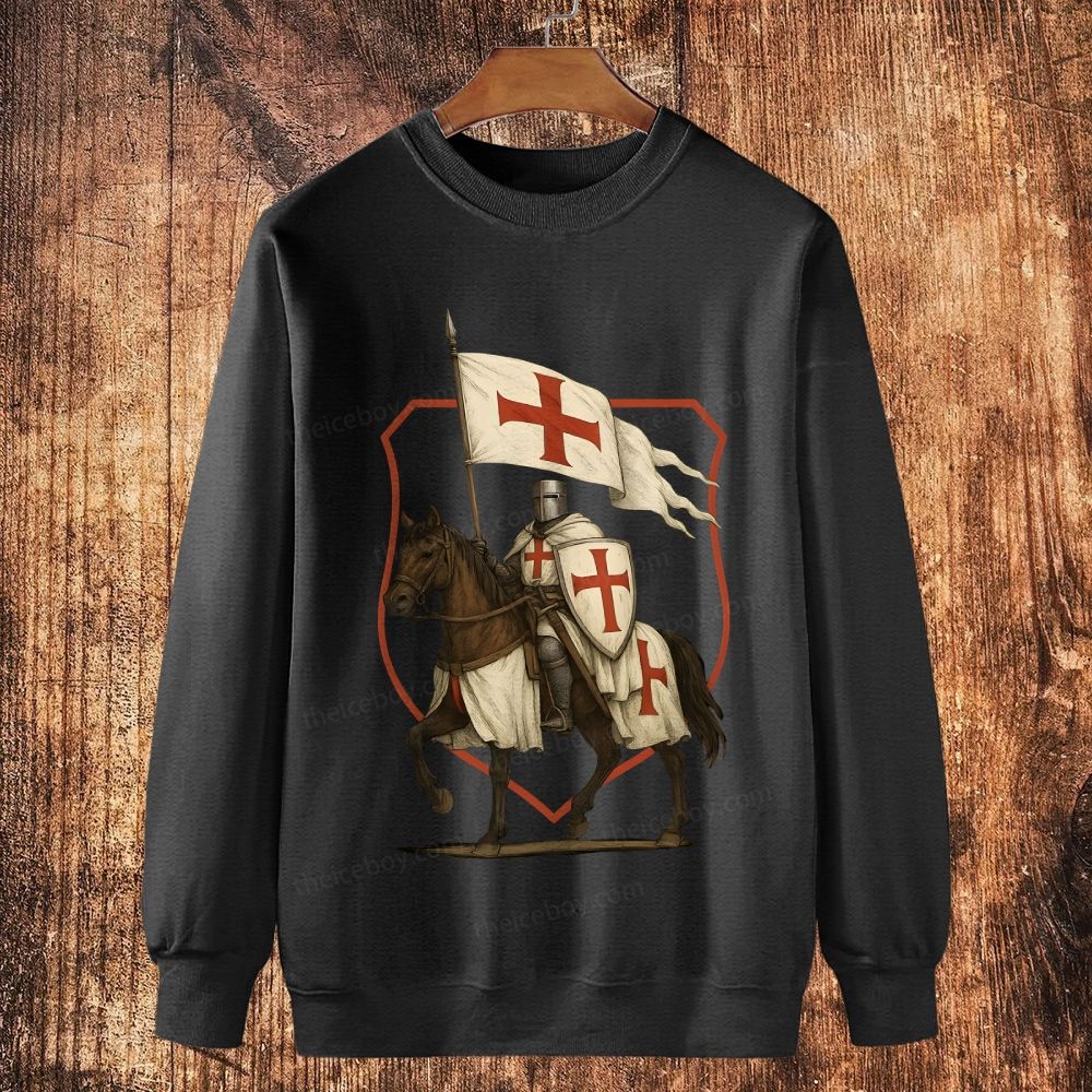 CRUSADER Poster Cotton Crewneck Sweatshirt