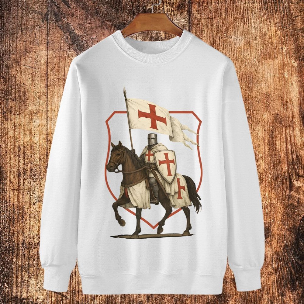 CRUSADER Poster Cotton Crewneck Sweatshirt