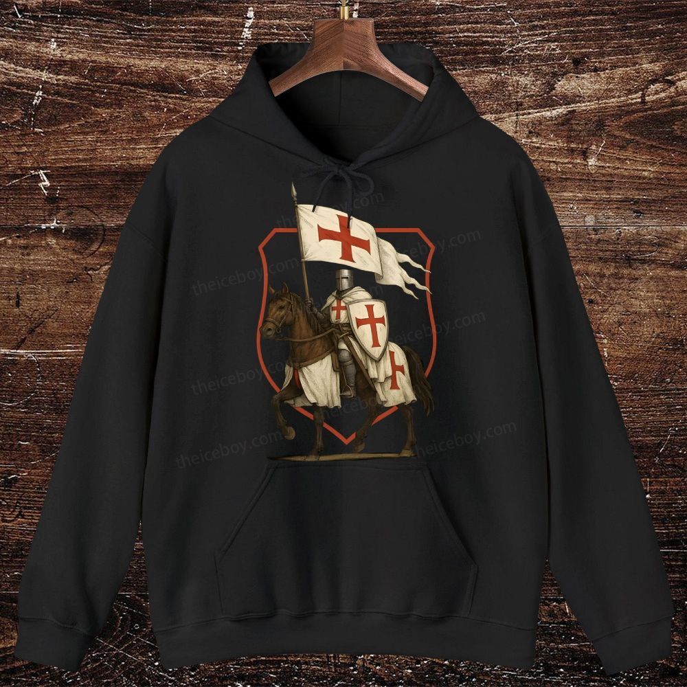 CRUSADER Poster Oversized Cotton Hoodies