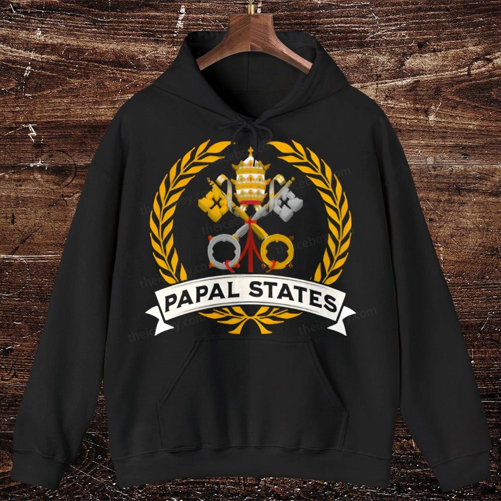 Papal States Heraldry Catholic Oversized Cotton Hoodies
