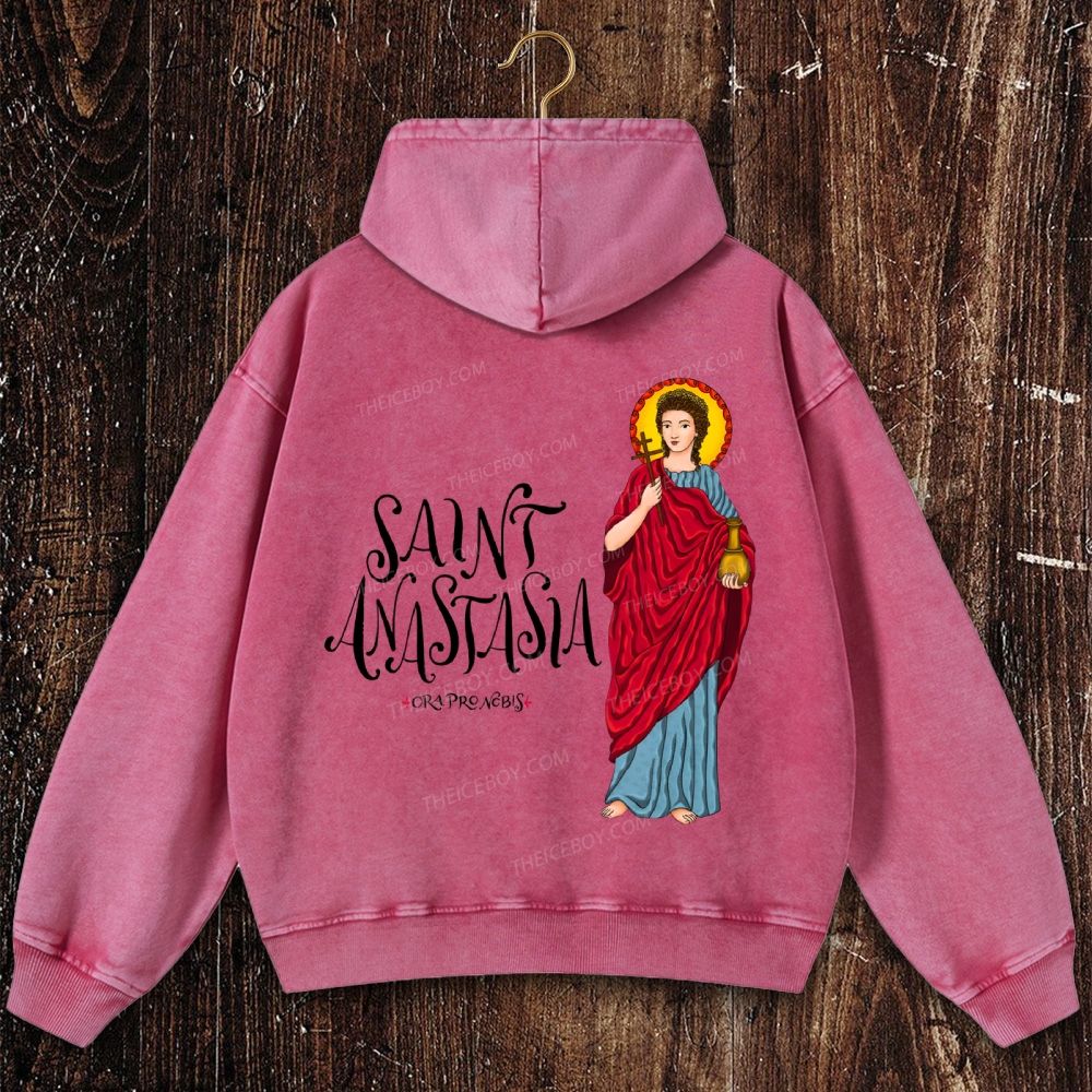 Saint Anastasia Christian Washed Hoodie