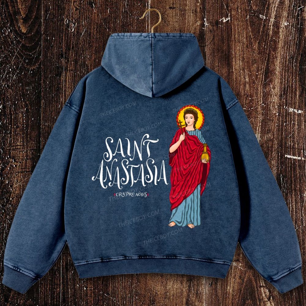 Saint Anastasia Christian Washed Hoodie