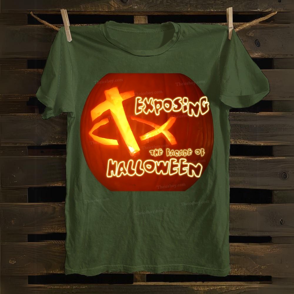 Exposing the Facade of Halloween Cotton T-shirt 