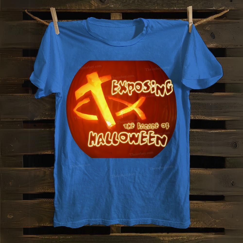 Exposing the Facade of Halloween Cotton T-shirt 