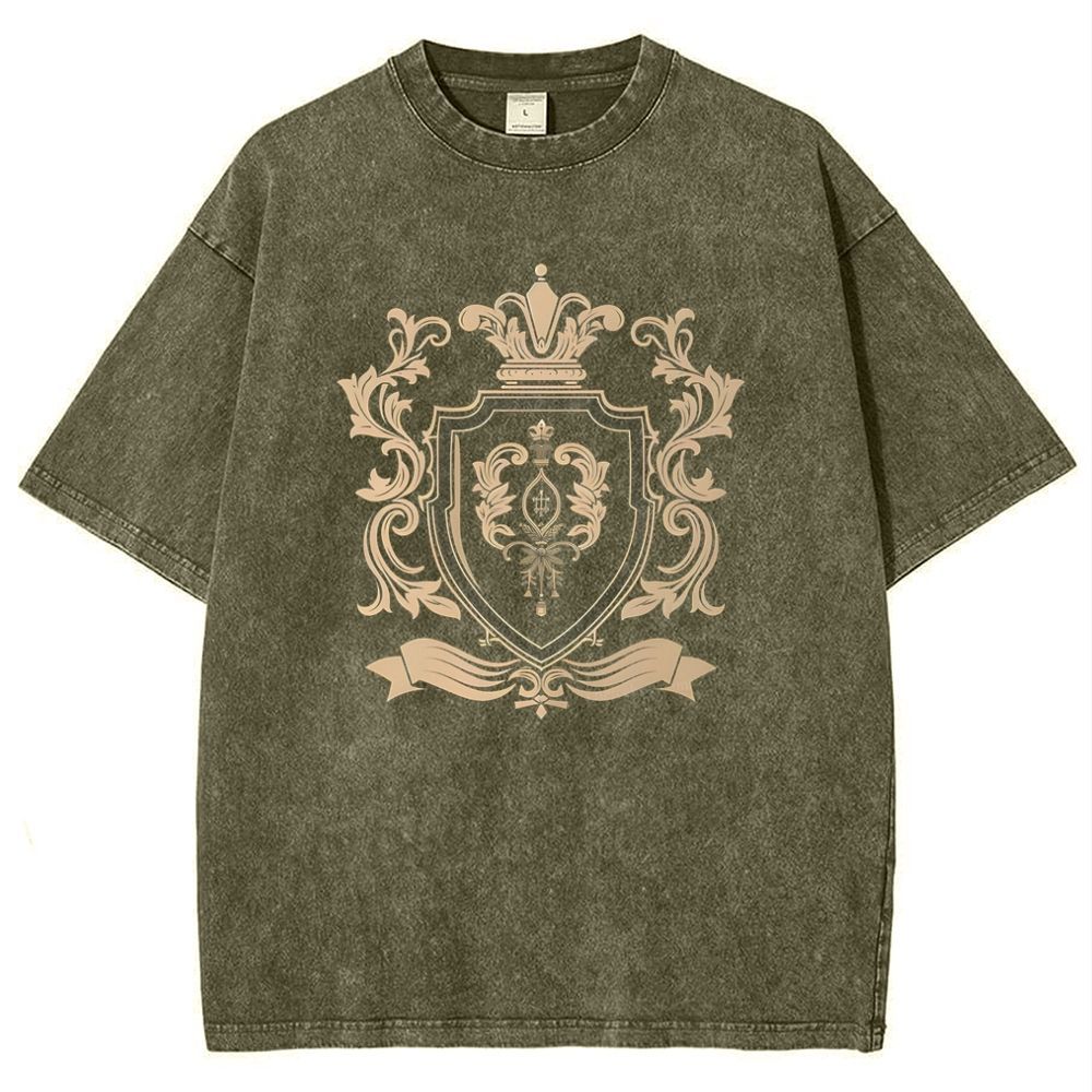 Christian Emblem Snowflake Vintage Cotton T-Shirt