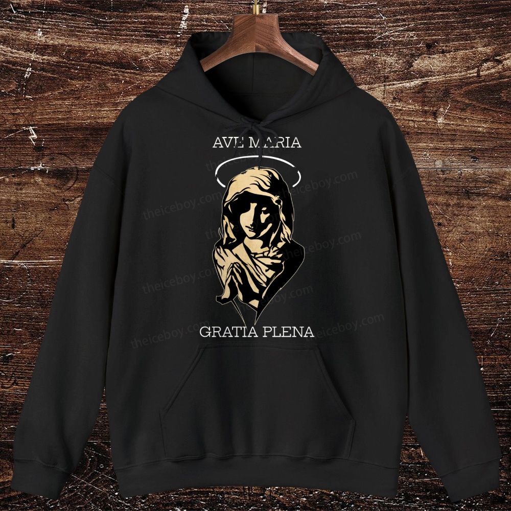 Virgin Mary Oversized Cotton Hoodies