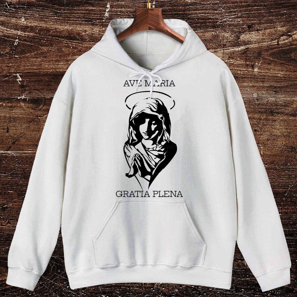 Virgin Mary Oversized Cotton Hoodies