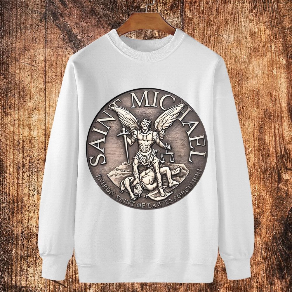 St Michael the Archangel Cotton Crewneck Sweatshirt
