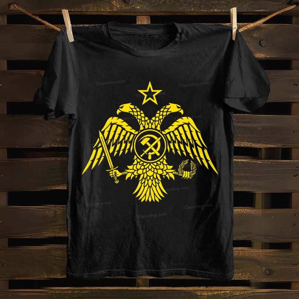 Byzantine Double-Headed Eagle Emblem Cotton T-shirt