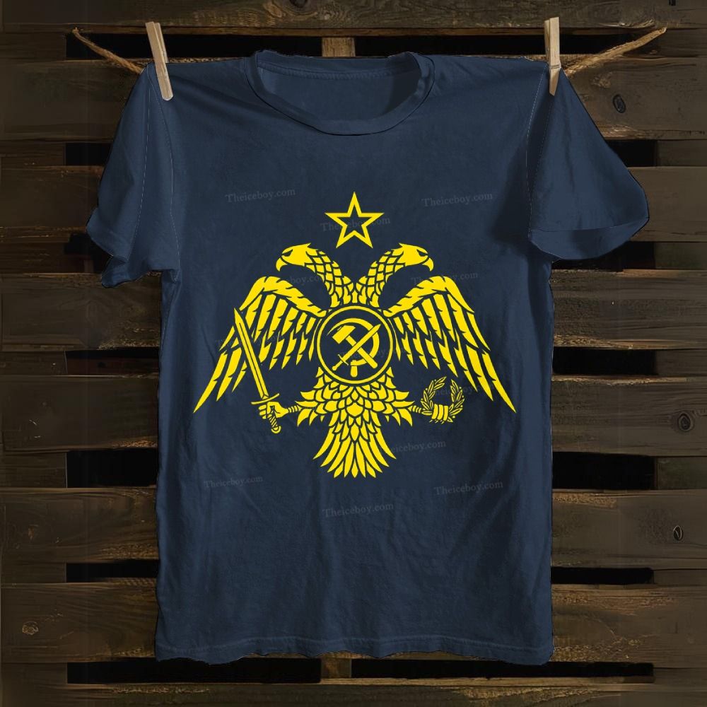 Byzantine Double-Headed Eagle Emblem Cotton T-shirt