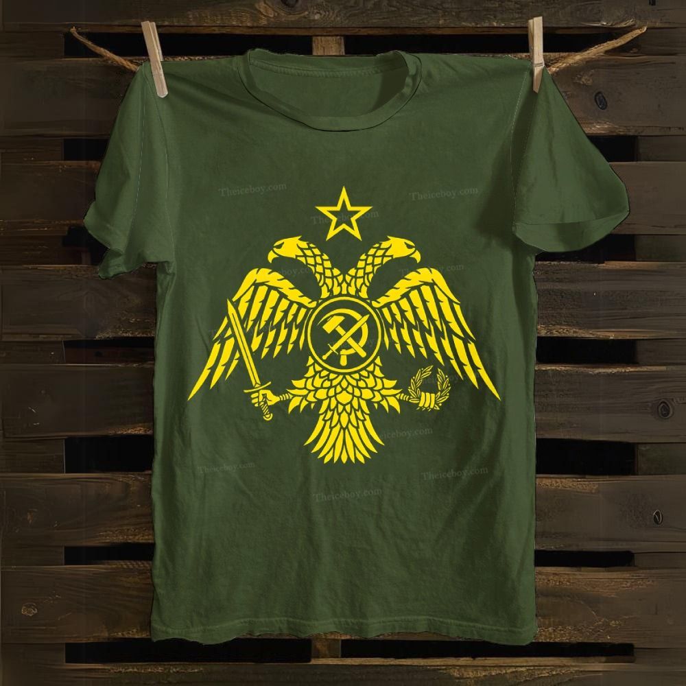 Byzantine Double-Headed Eagle Emblem Cotton T-shirt