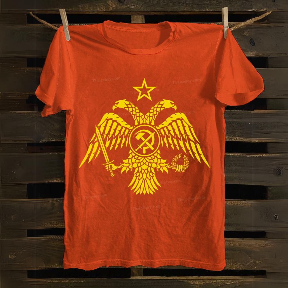 Byzantine Double-Headed Eagle Emblem Cotton T-shirt