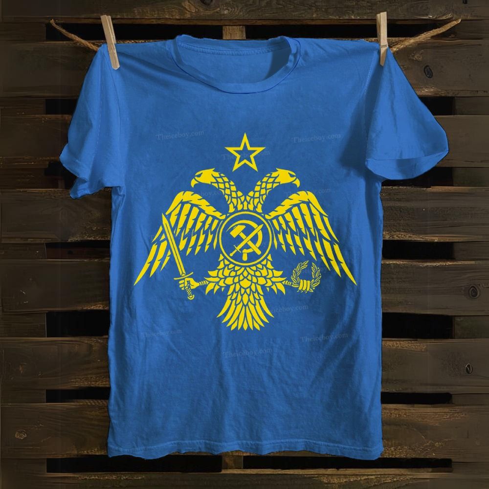 Byzantine Double-Headed Eagle Emblem Cotton T-shirt