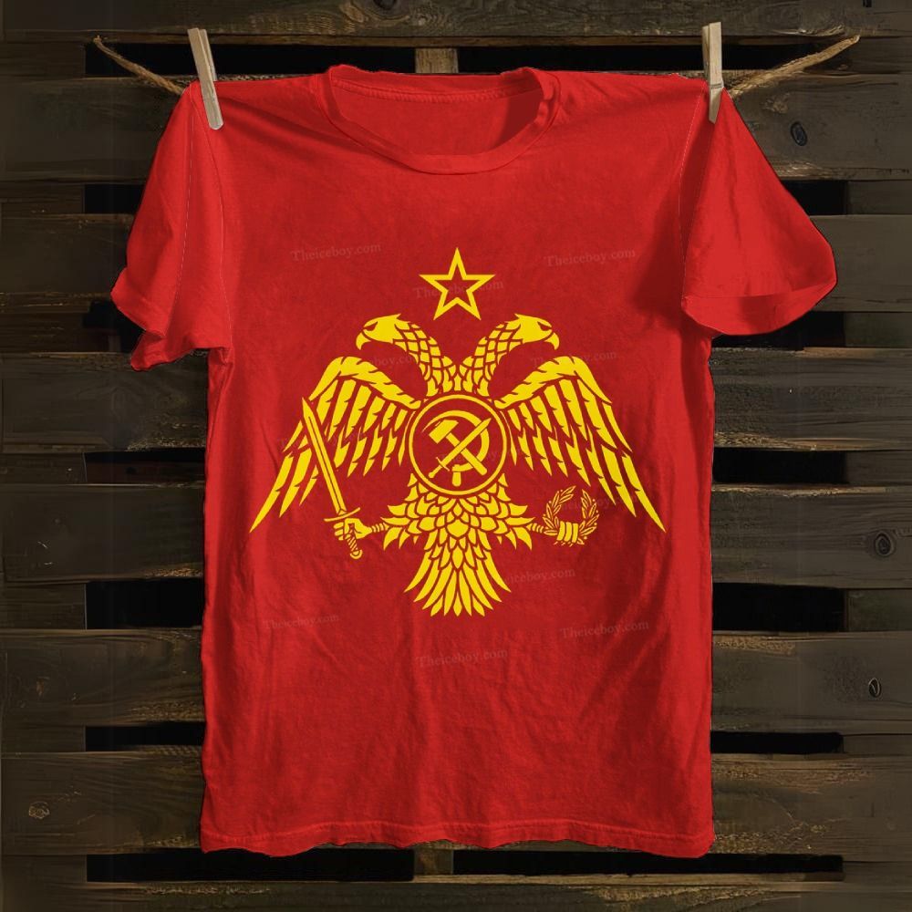 Byzantine Double-Headed Eagle Emblem Cotton T-shirt