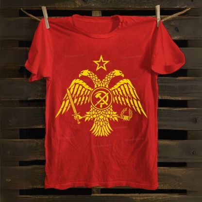 Byzantine Double-Headed Eagle Emblem Cotton T-shirt