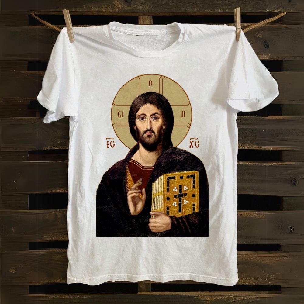 Christ Pantocrator icon Cotton T-shirt