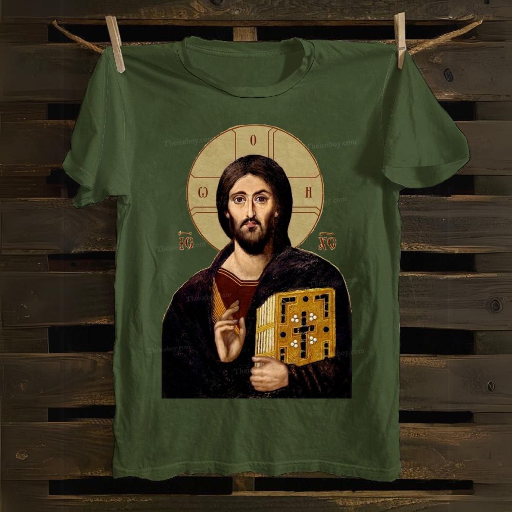 Christ Pantocrator icon Cotton T-shirt