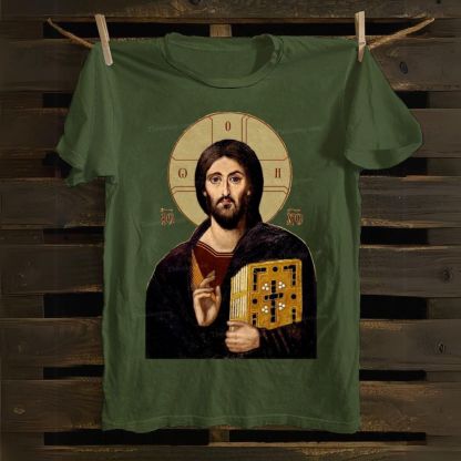 Christ Pantocrator icon Cotton T-shirt