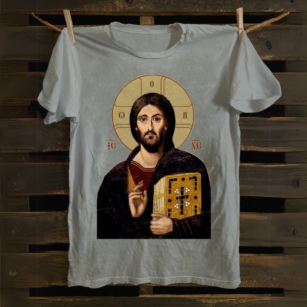 Christ Pantocrator icon Cotton T-shirt