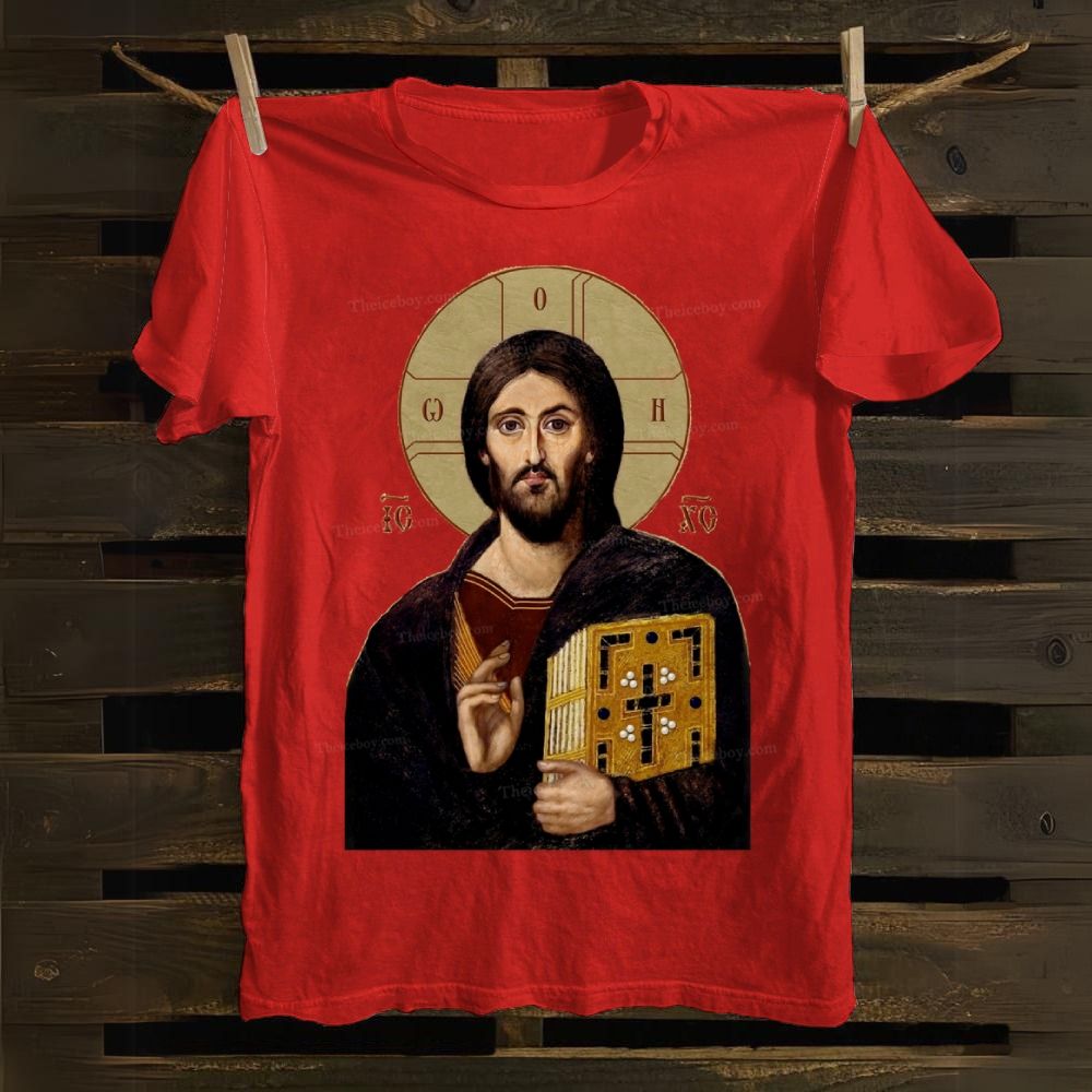 Christ Pantocrator icon Cotton T-shirt