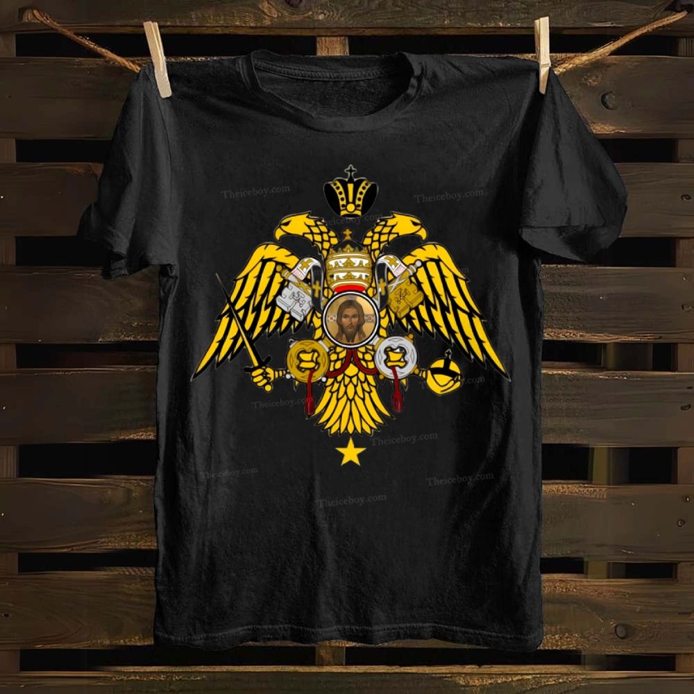 Double-headed eagle and the image of Christ Cotton T-shirt