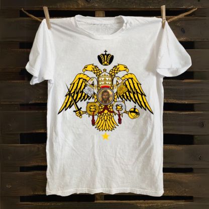 Double-headed eagle and the image of Christ Cotton T-shirt