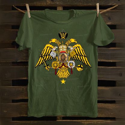 Double-headed eagle and the image of Christ Cotton T-shirt