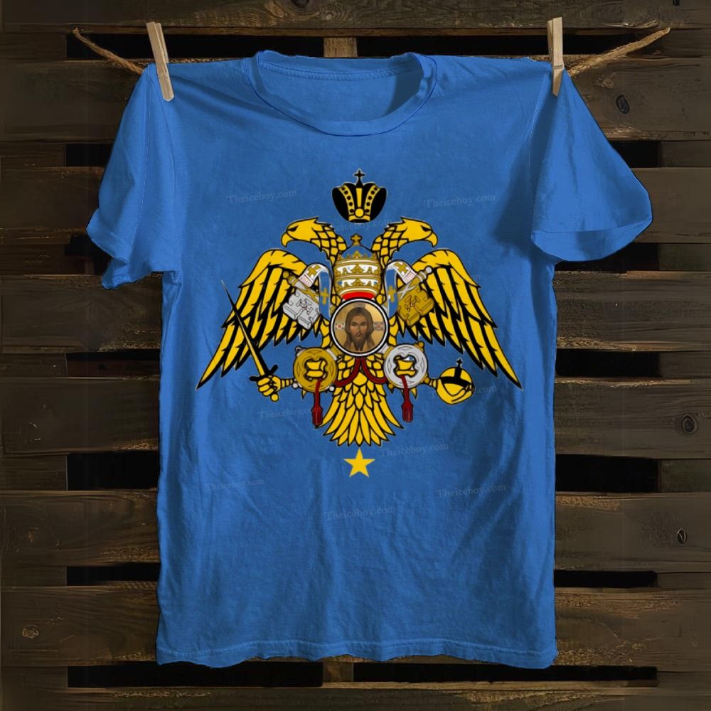 Double-headed eagle and the image of Christ Cotton T-shirt