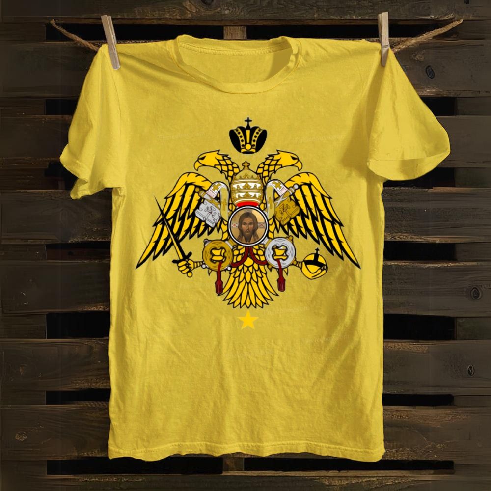 Double-headed eagle and the image of Christ Cotton T-shirt