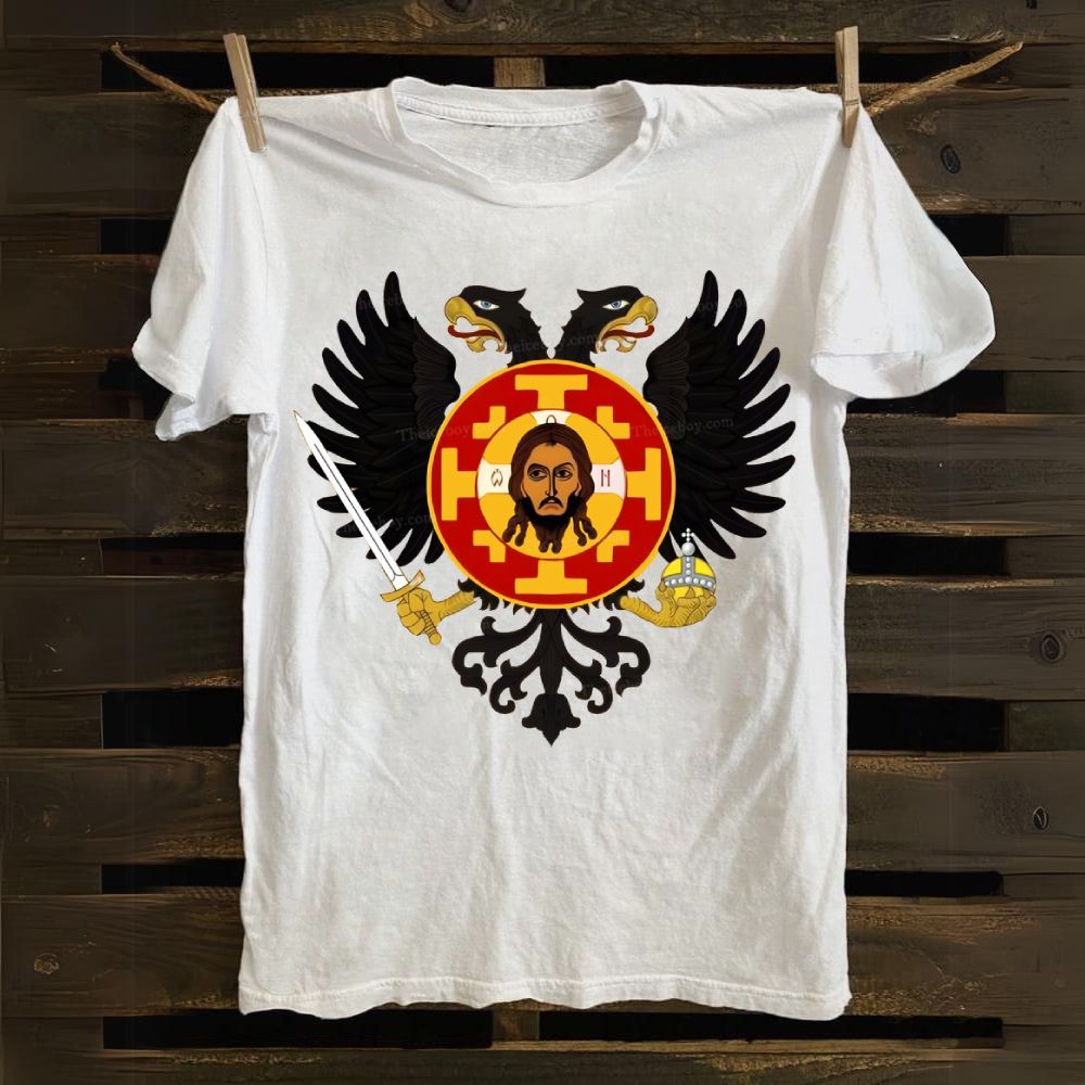 Orthodox double-headed eagle icon of Jesus Cotton T-shirt