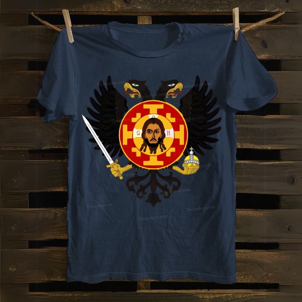 Orthodox double-headed eagle icon of Jesus Cotton T-shirt