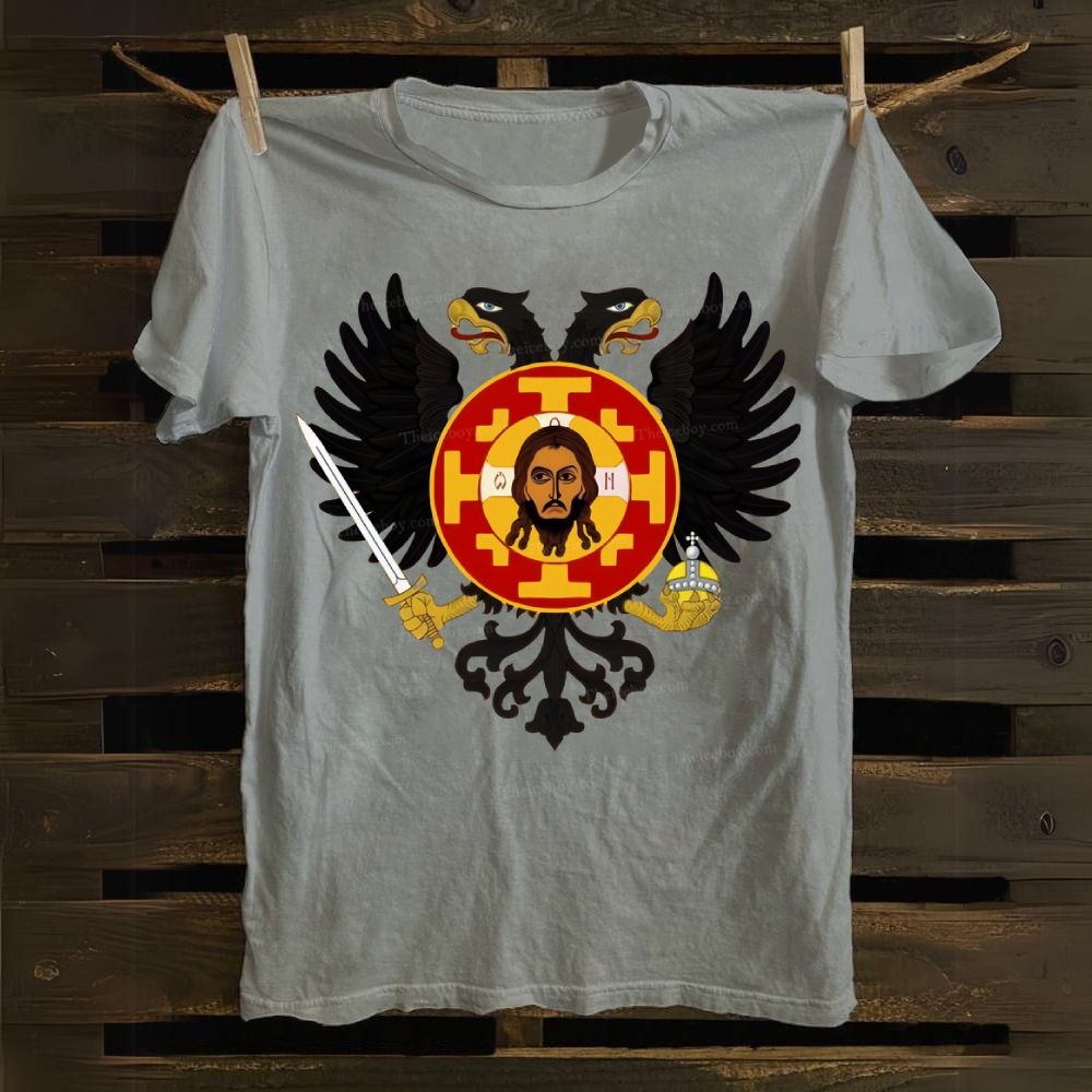 Orthodox double-headed eagle icon of Jesus Cotton T-shirt