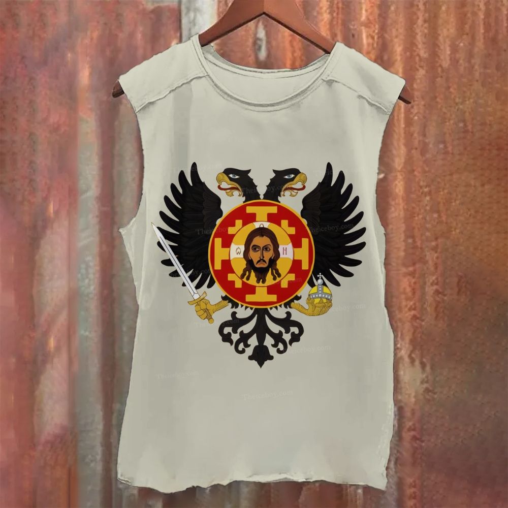 Orthodox double-headed eagle icon of Jesus Casual Printed Tank Top