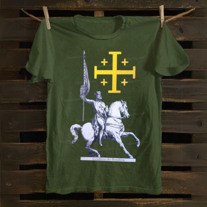 Godfrey de Bouillon Crusades Jerusalem Cross Cotton T-shirt