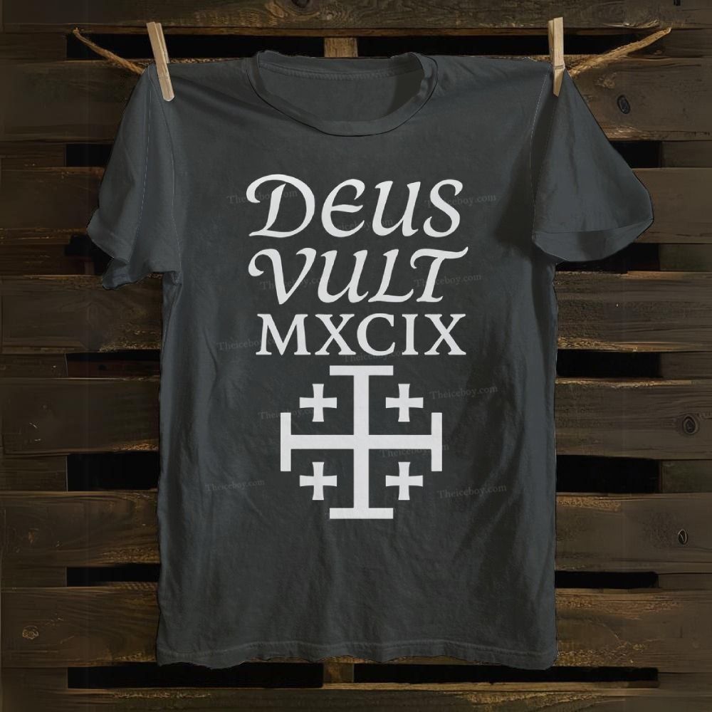 Deus Vult MXCIX Crusade, Cross of Jerusalem Cotton T-shirt