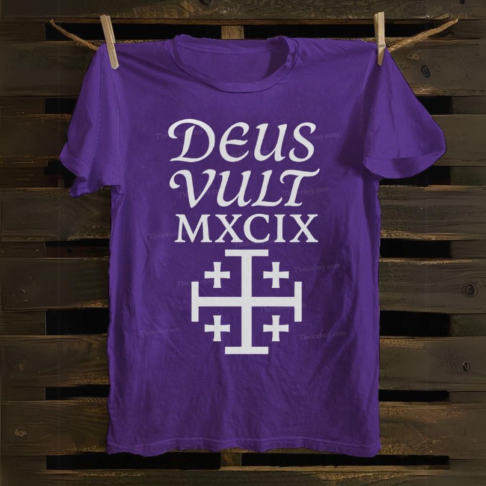Deus Vult MXCIX Crusade, Cross of Jerusalem Cotton T-shirt
