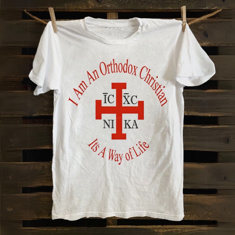 The Orthodox Path to Christian Victory Cotton T-shirt