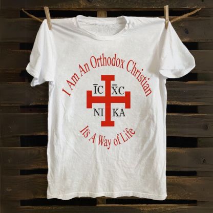 The Orthodox Path to Christian Victory Cotton T-shirt