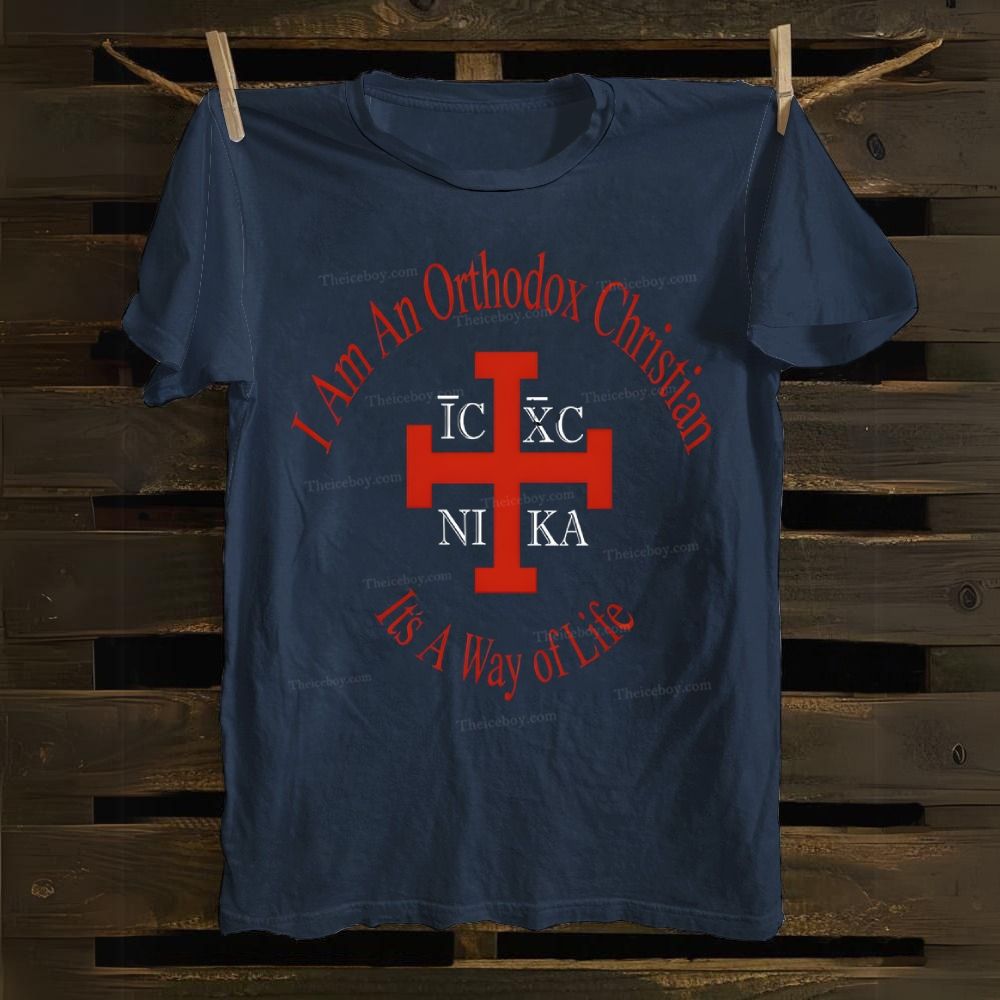 The Orthodox Path to Christian Victory Cotton T-shirt