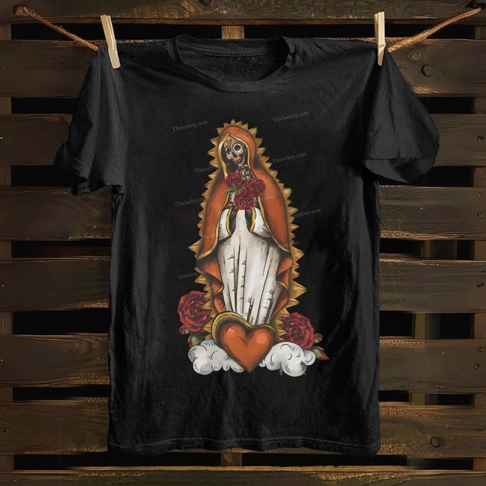 Santa Muerte Lady  Cotton T-shirt 