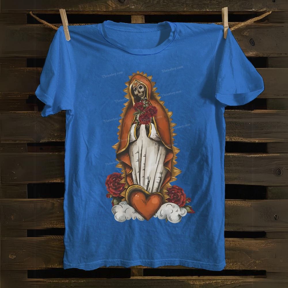 Santa Muerte Lady  Cotton T-shirt 