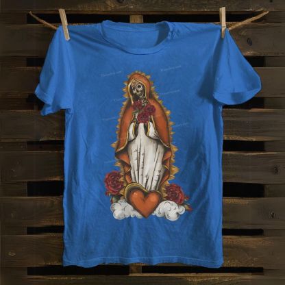 Santa Muerte Lady  Cotton T-shirt 