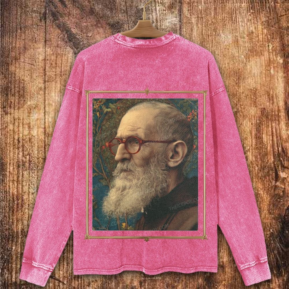 Catholic Blessed Solanus Casey Portrait Christian Washed Sweatshirt