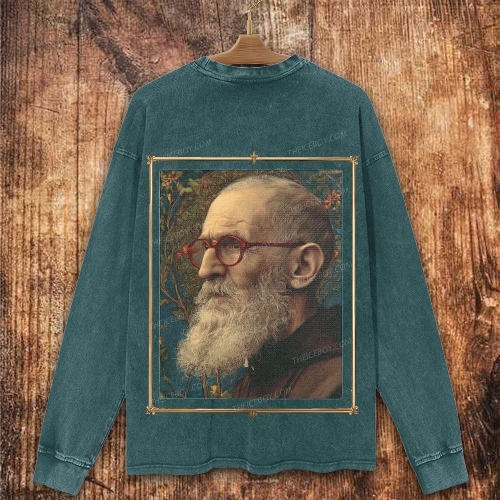 Catholic Blessed Solanus Casey Portrait Christian Washed Sweatshirt