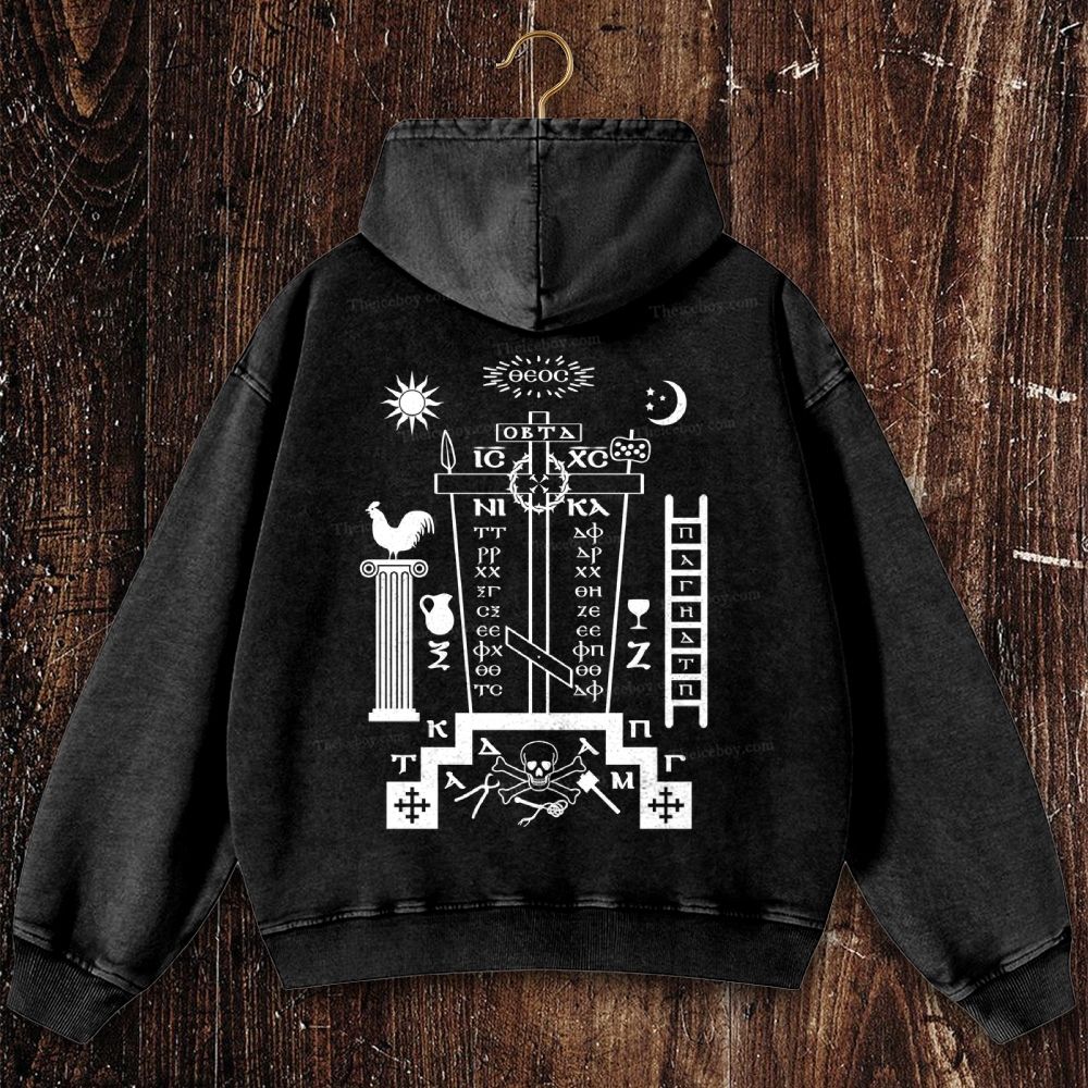 Jesus Christ Victorious Christian Washed Hoodie