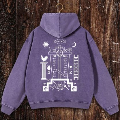 Jesus Christ Victorious Christian Washed Hoodie