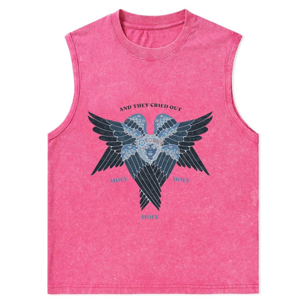 And They Cried Out Holy Christian Snowflake Washed Vest
