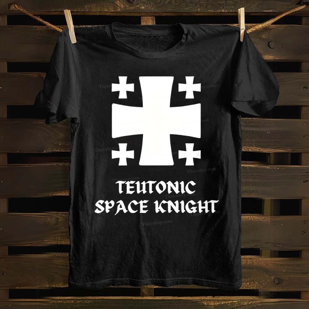 Teutonic Space Knight Medieval Cross Cotton T-shirt
