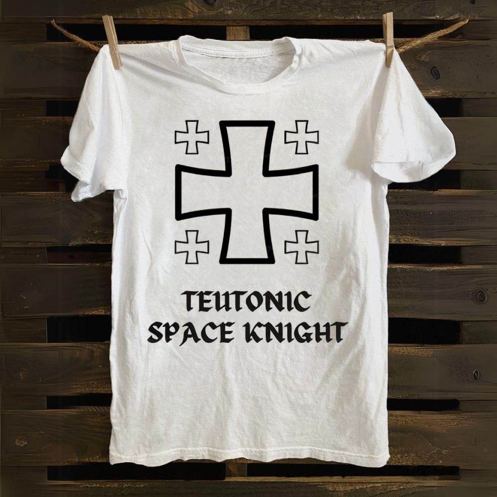 Teutonic Space Knight Medieval Cross Cotton T-shirt