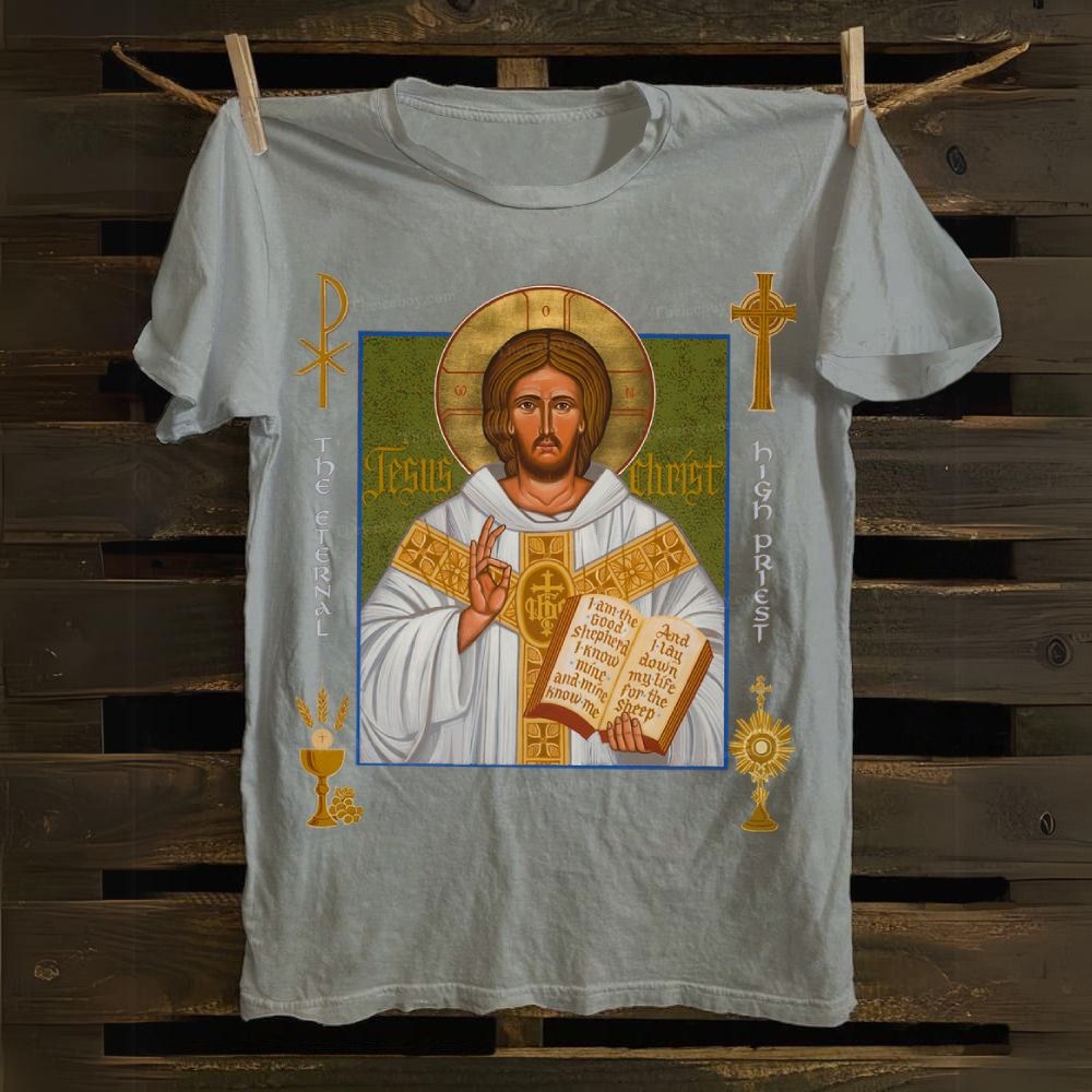 Jesus Christ - Eternal High Priest Cotton T-shirt
